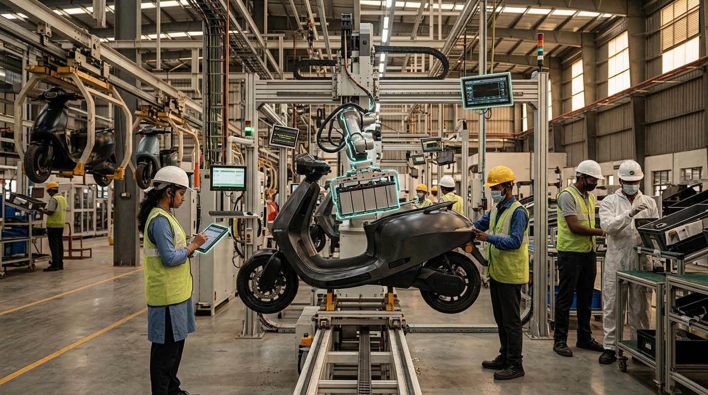 Ola Electric E-Scooter Manufacturing