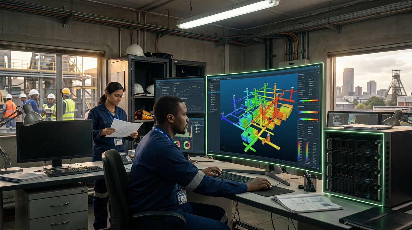 Digital Twin Ventilation Simulation for Deep Mines