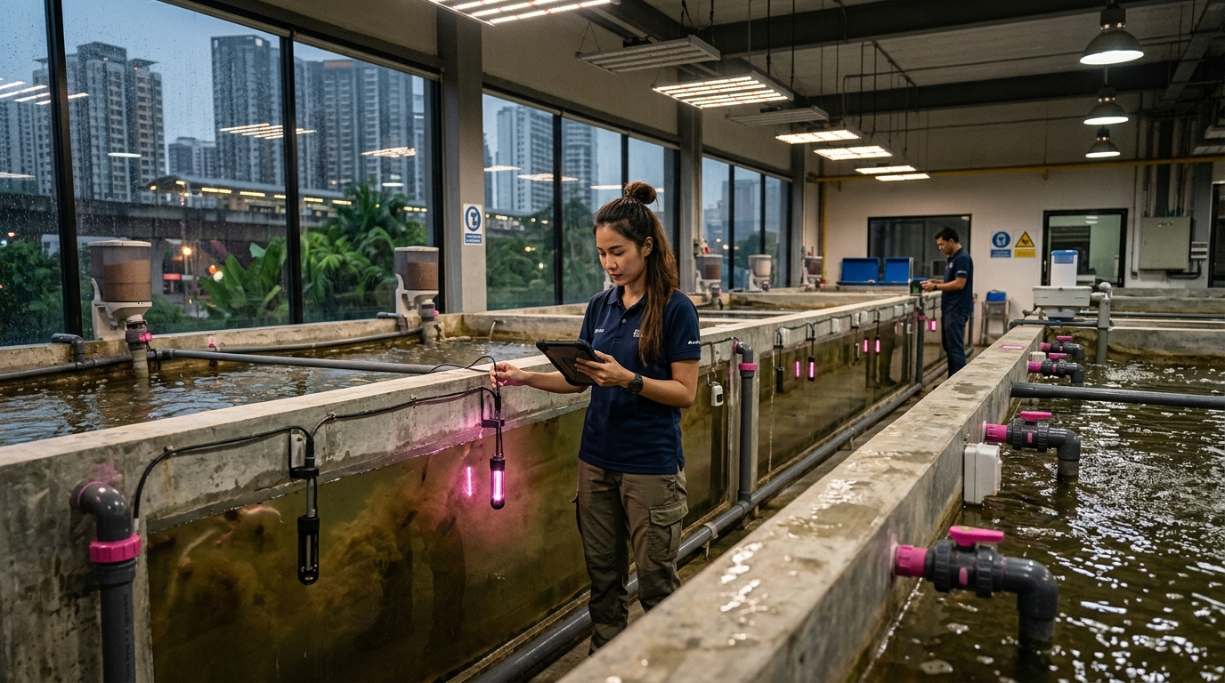 High-Tech Shrimp Aquaculture