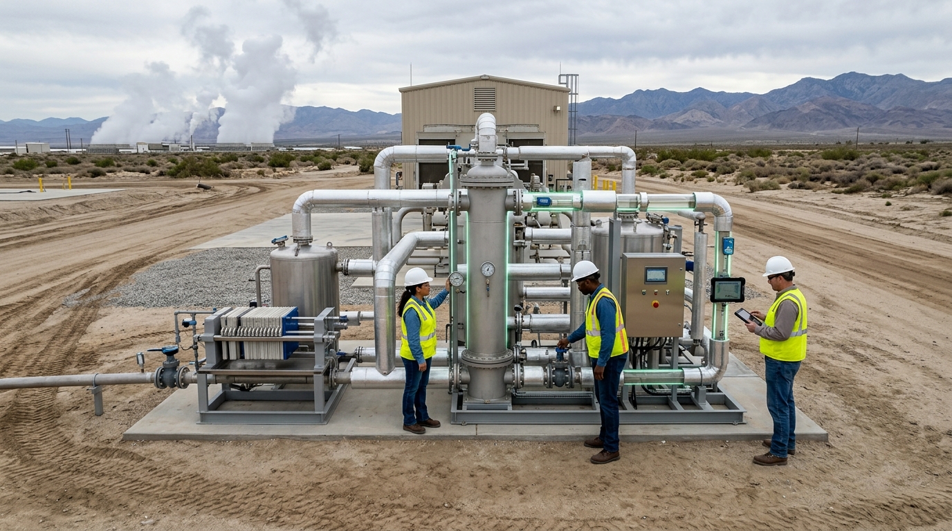 Direct Lithium Extraction from Geothermal Brines