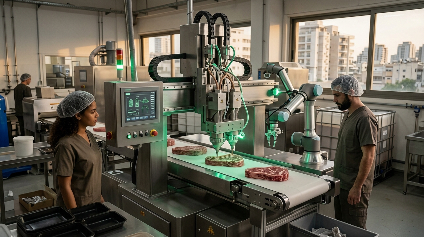 3D-Printed Plant-Based Meat Manufacturing