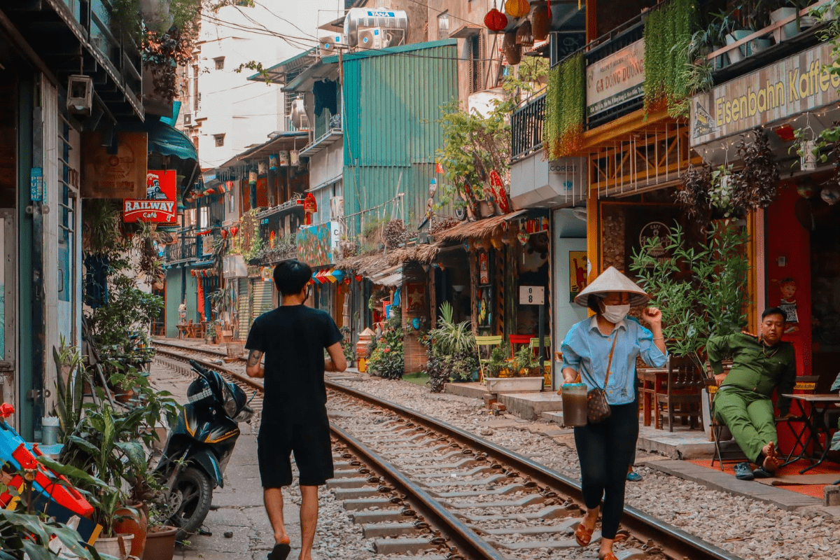 Zugstraße in Hanoi