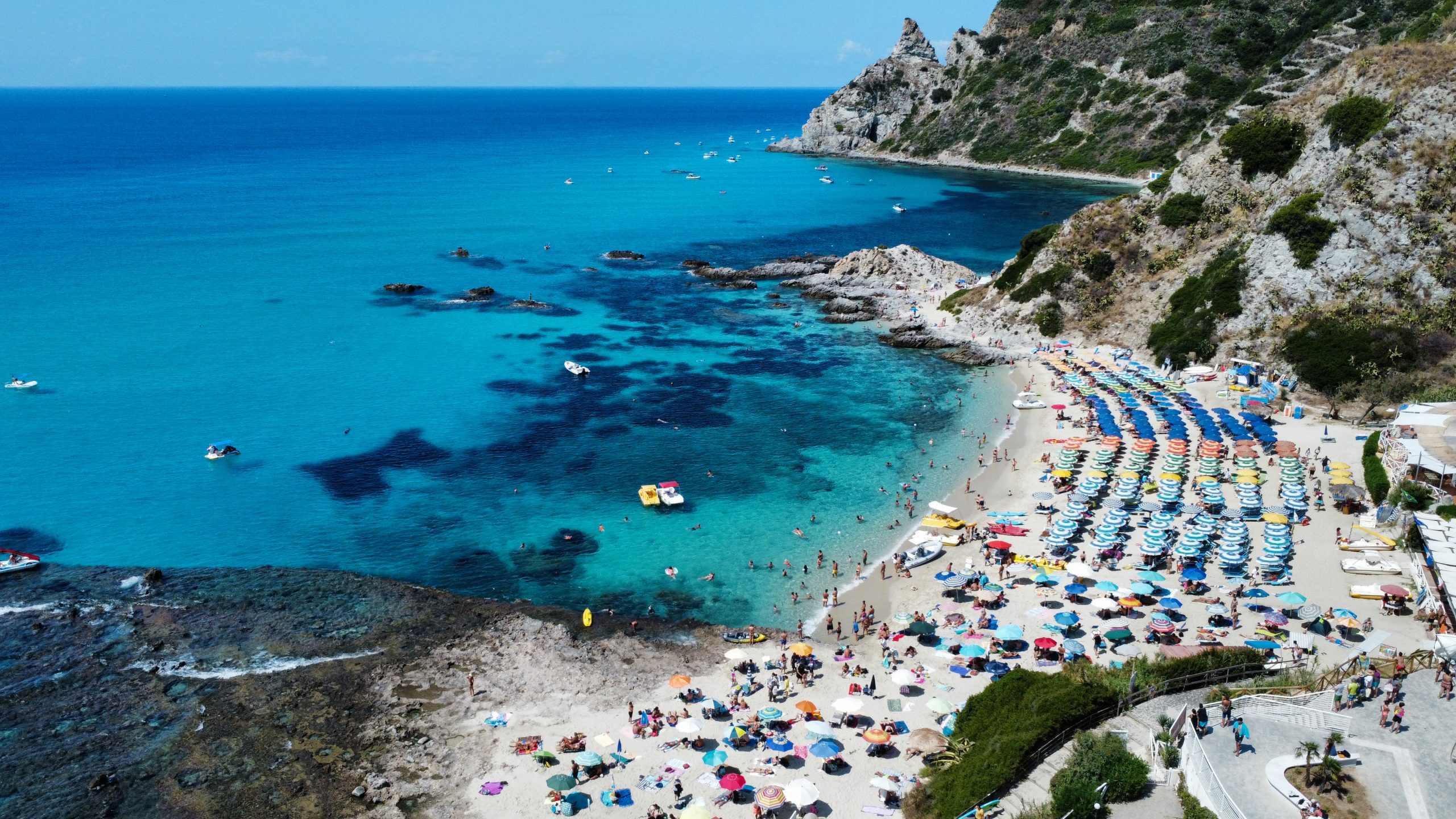 Grotticelle Beach in Capo Vaticano, Tropea