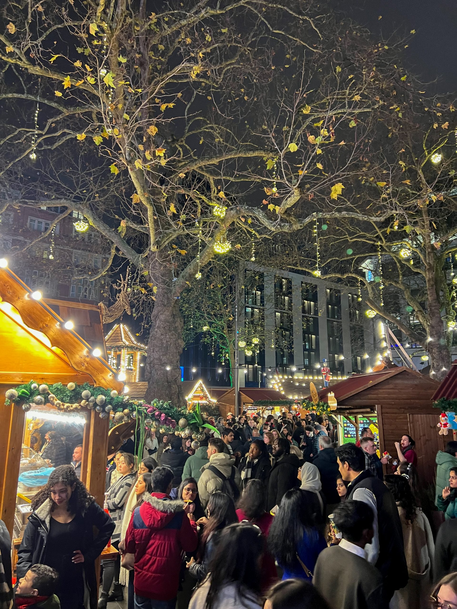 Christmas in Leicester Square, London