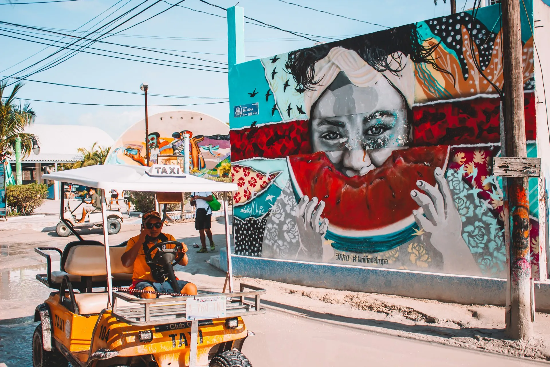 Golfcart auf Holbox
