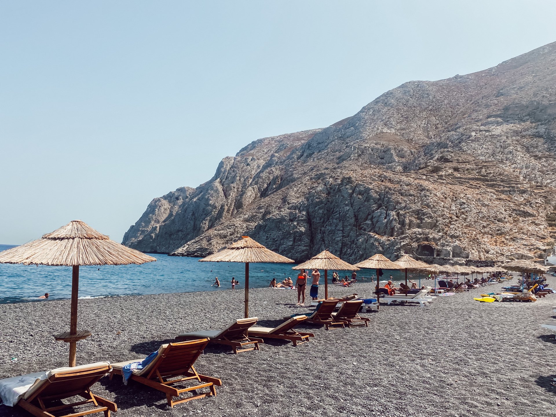 Kamari Beach (Black Beach), Santorini