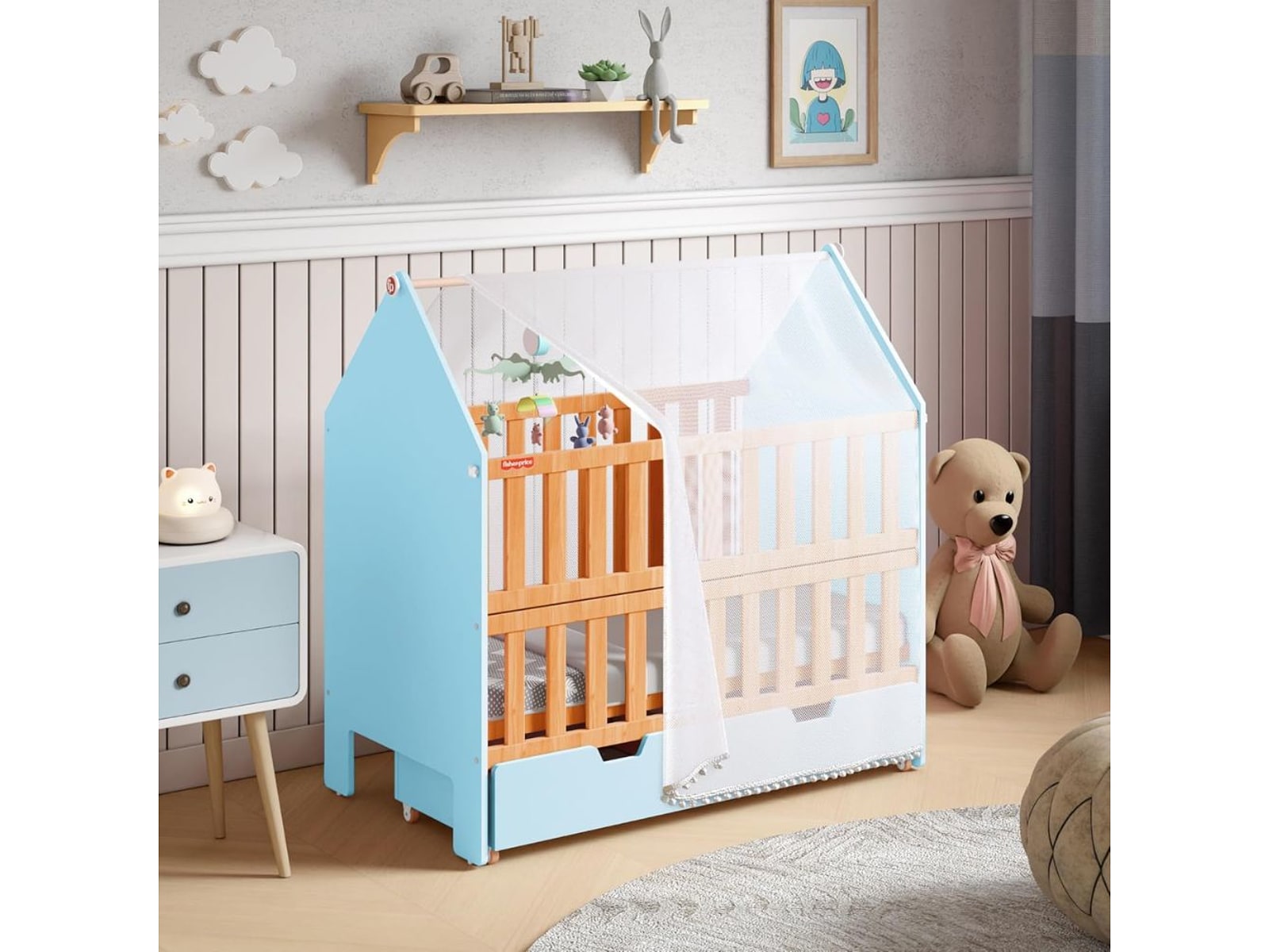 Furnhands Solid Wood Kids Bed | Safe & Stylish Toddler Bed Online India — view 1