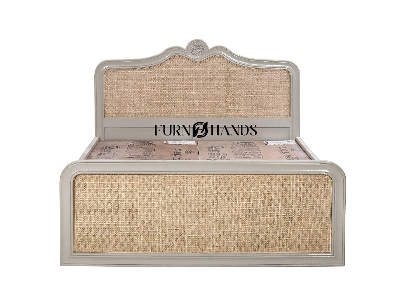 Cane Bed with Wooden Frame – Stylish & Durable Bed for Home — view 1