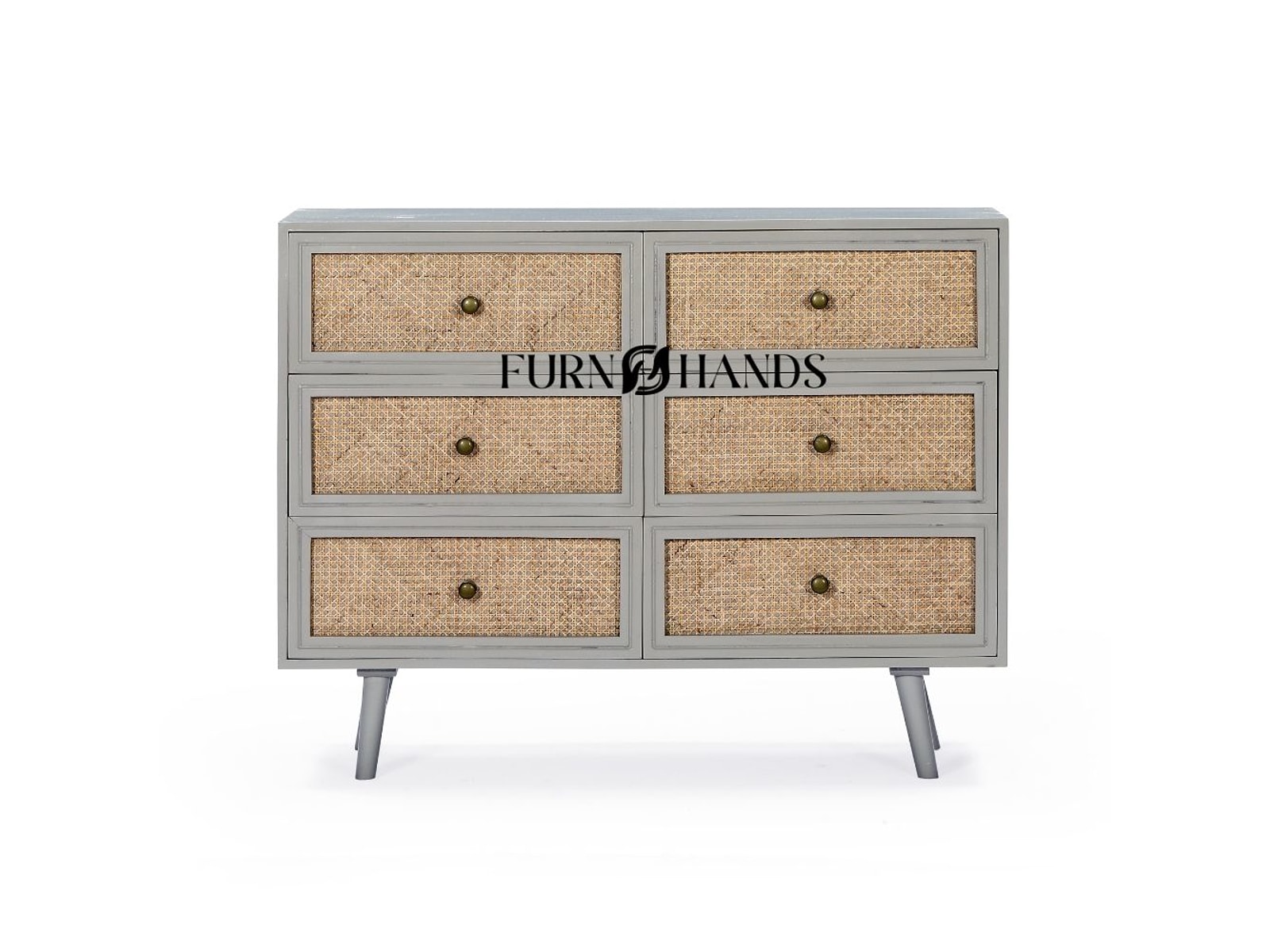6 Drawer Solid Wood Sideboard – Premium Wooden Storage Cabinet for Home — view 1