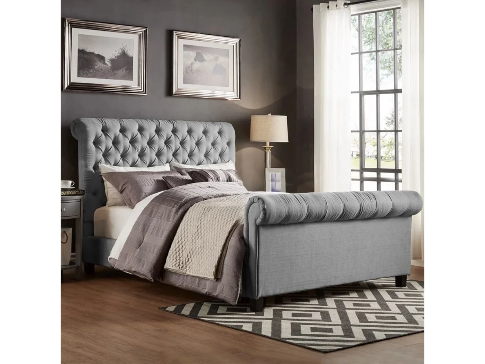 Dubai Ottoman Velvet Bed For Room — view 1