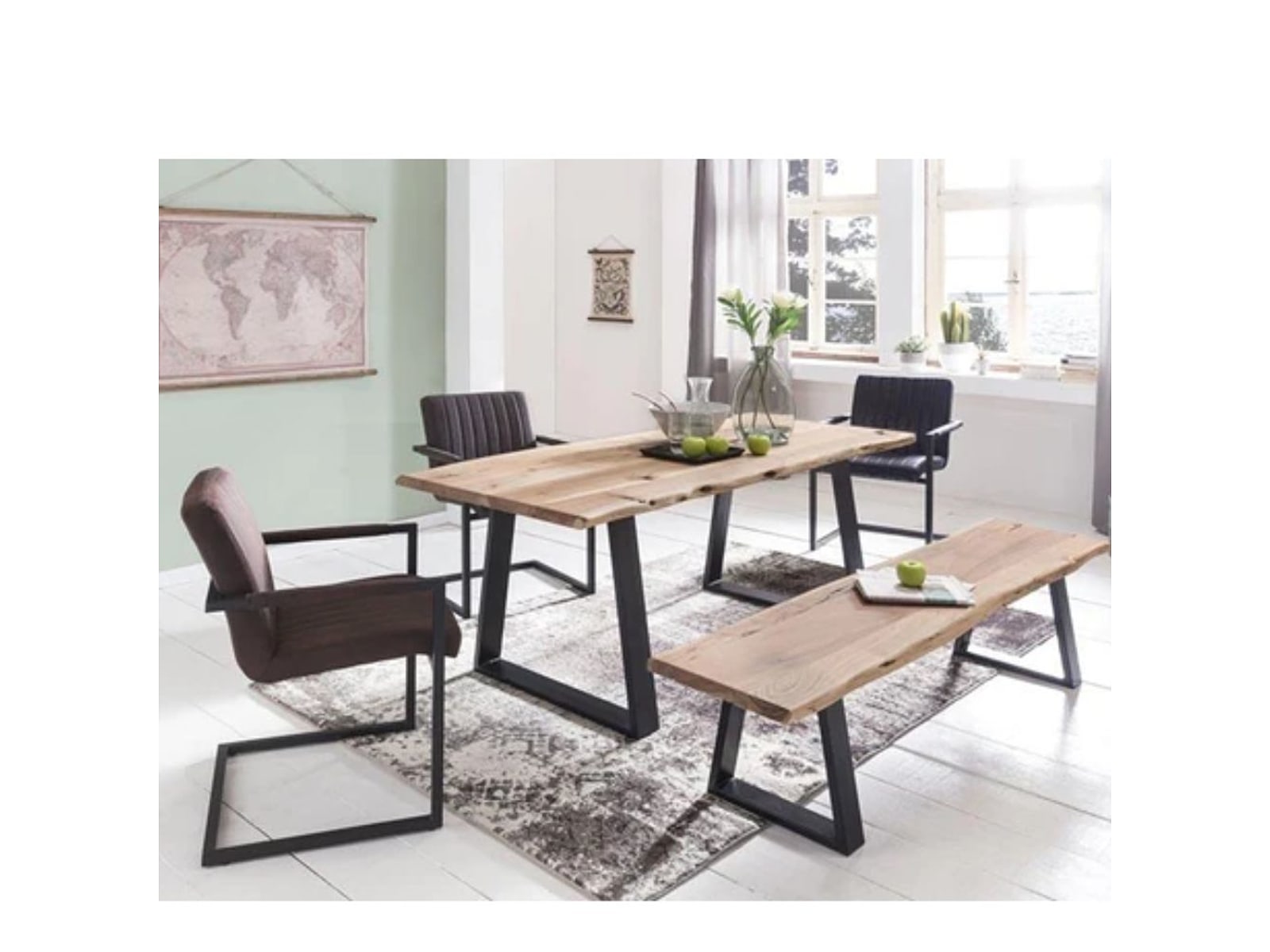 Kerala solid wood live edge dining set