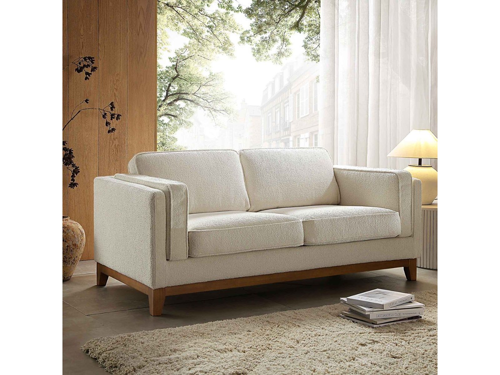 2 Seater Fabric Sofa — view 2