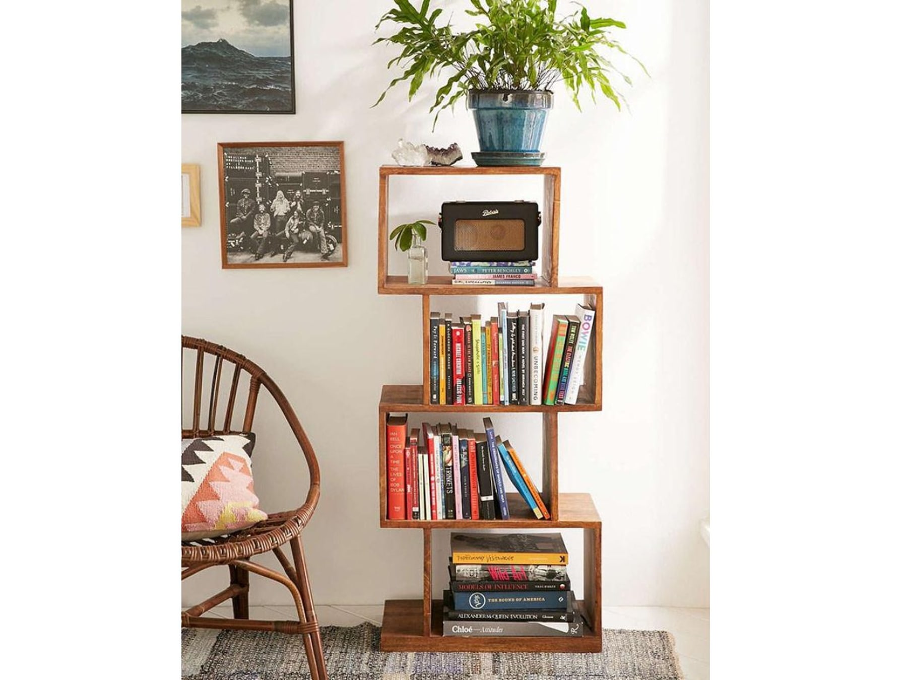 Indore Solid Wood Bookcase / Bookshelf | Premium Wooden Storage for Home & Office — view 1