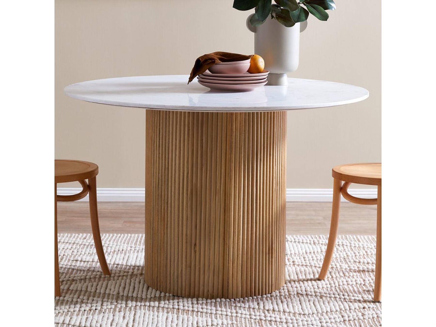 4 Seater Marble Dining Table at Best Price — alternate view