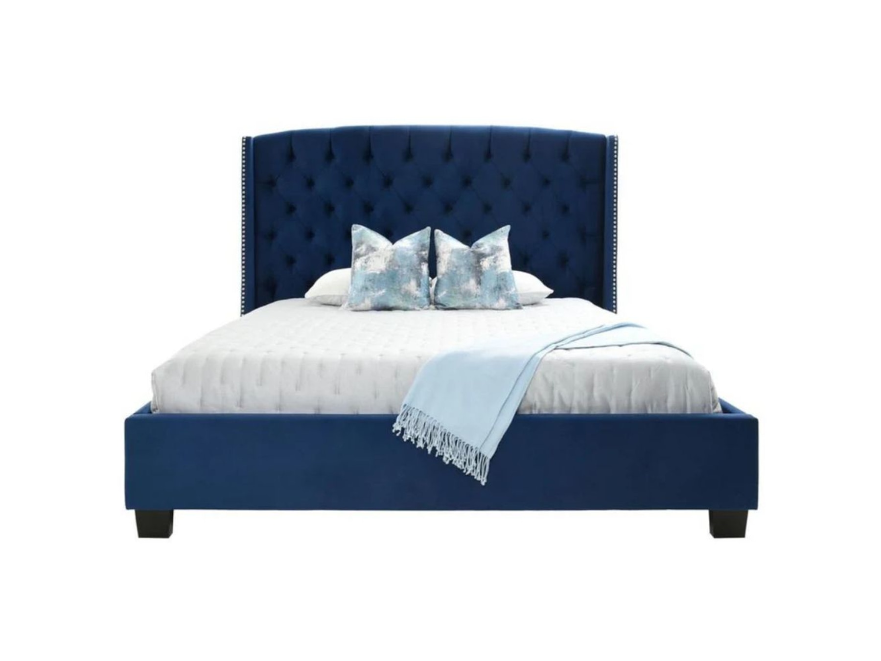 Amritsar Velvet Upholstered Bed | Royal Luxury Designs — alternate view