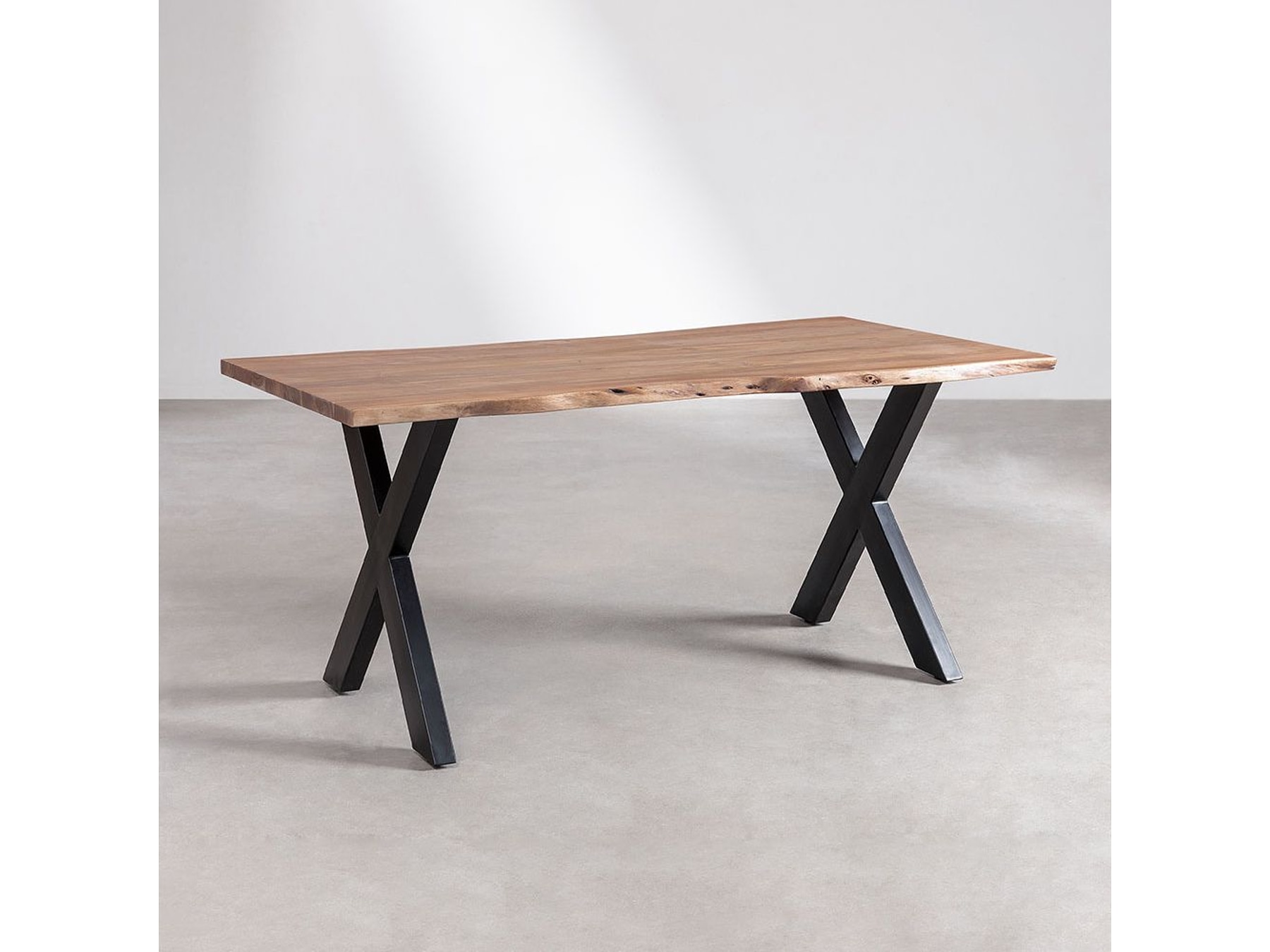 6 Seater Acacia Wood Live Edge Dining Table | Rectangular — alternate view