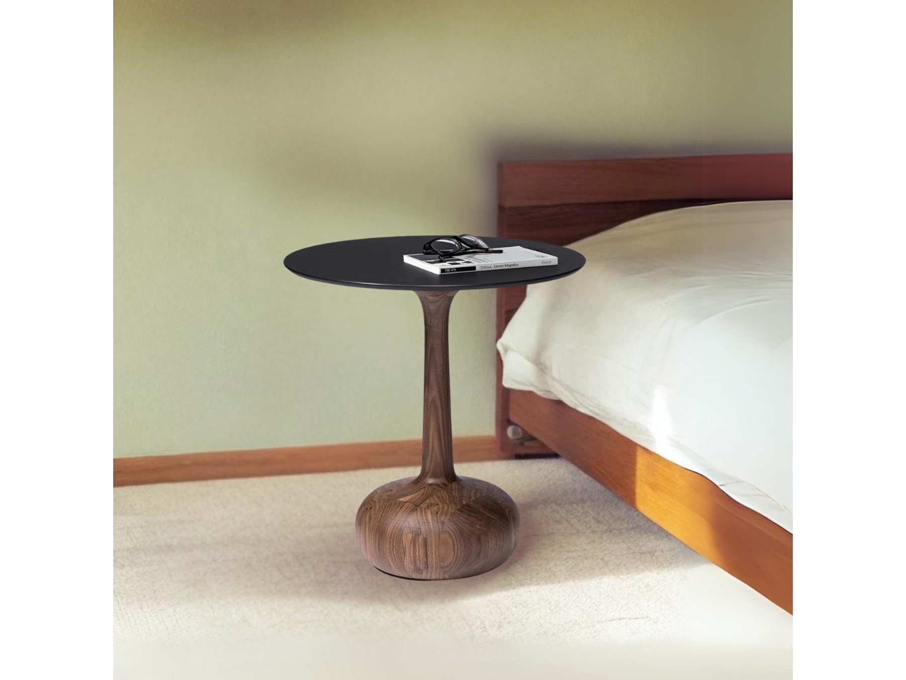 Artisan Crafted Stone-Top Pedestal Round Table — view 1