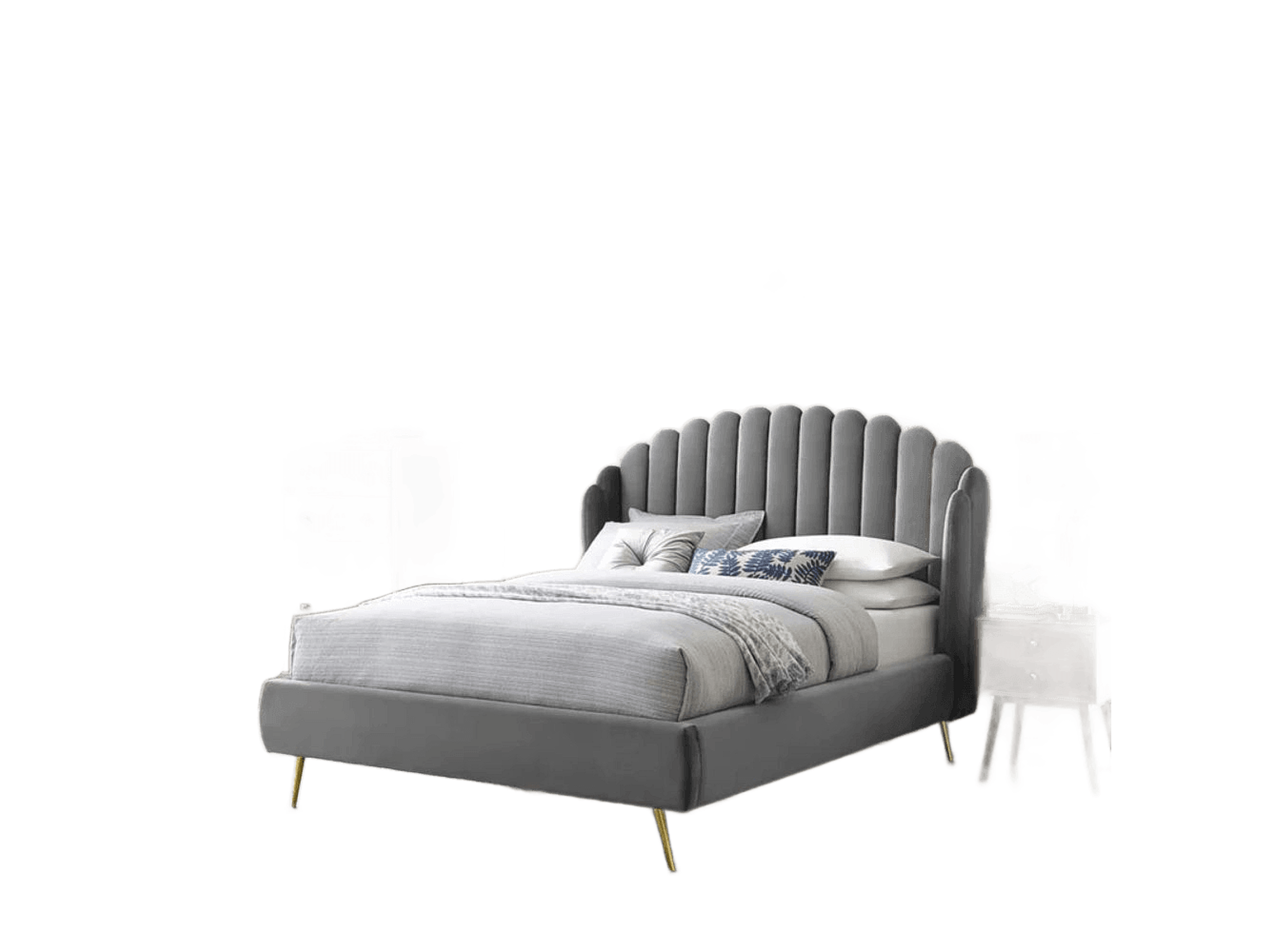 Gurugram Upholstered Wingback Bed | Classic Wingback Bed by Furnhands — view 1