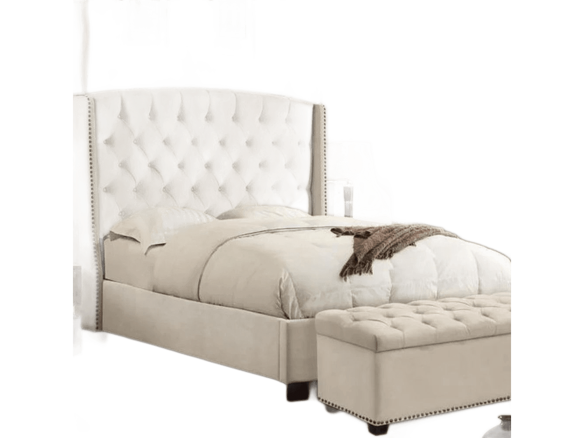 Dubai Velvet Upholstered Bed — view 1