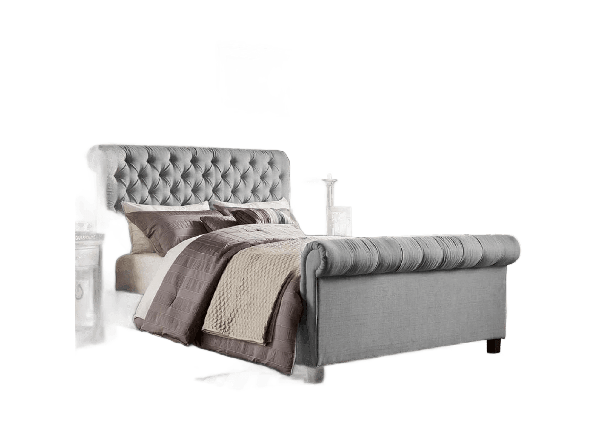 Dubai Ottoman Velvet Bed For Room — view 1