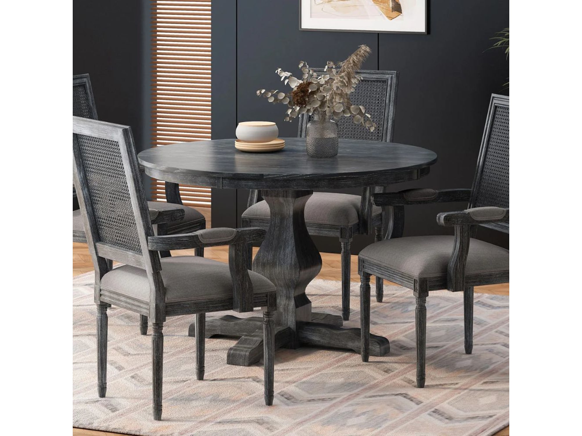 Classic 4 Seater Solid Wood Dining Set – Premium Handmade Furniture — view 1