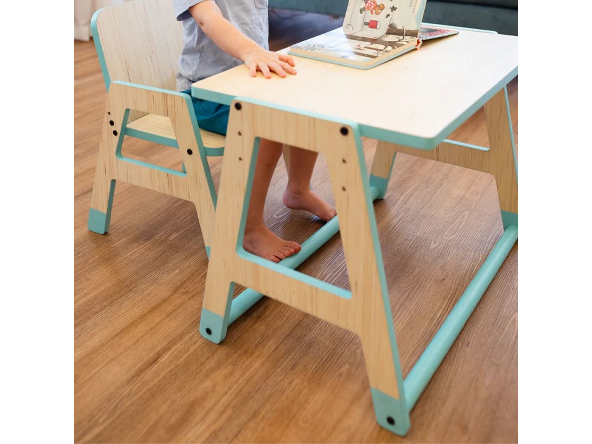Solid Wood Kids Study Table with Storage – By Furnhands — view 1