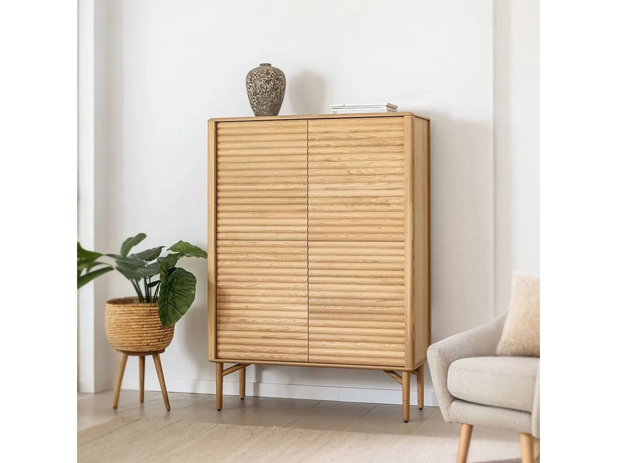 Solid Wood 4 Door Sideboard | Premium Wooden Storage Cabinet – Jubilee Hills & Banjara Hills, Hyderabad — view 1