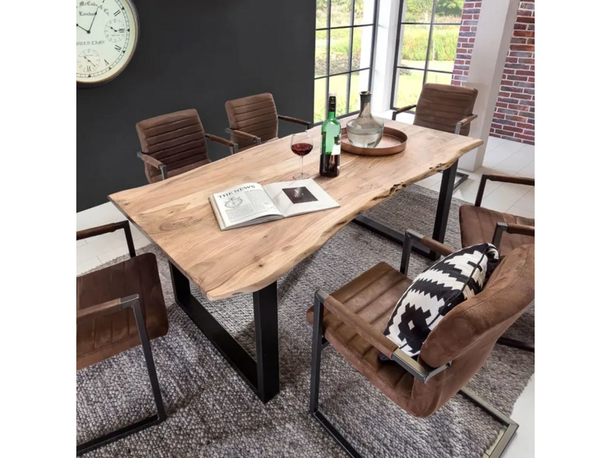 live edge 6 seater dining table