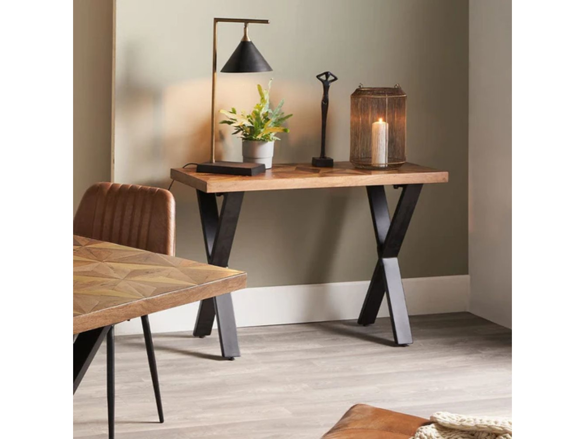Chennai Narrow Console Table: Slim Solid Wood Hallway Table for Modern Flats — view 1