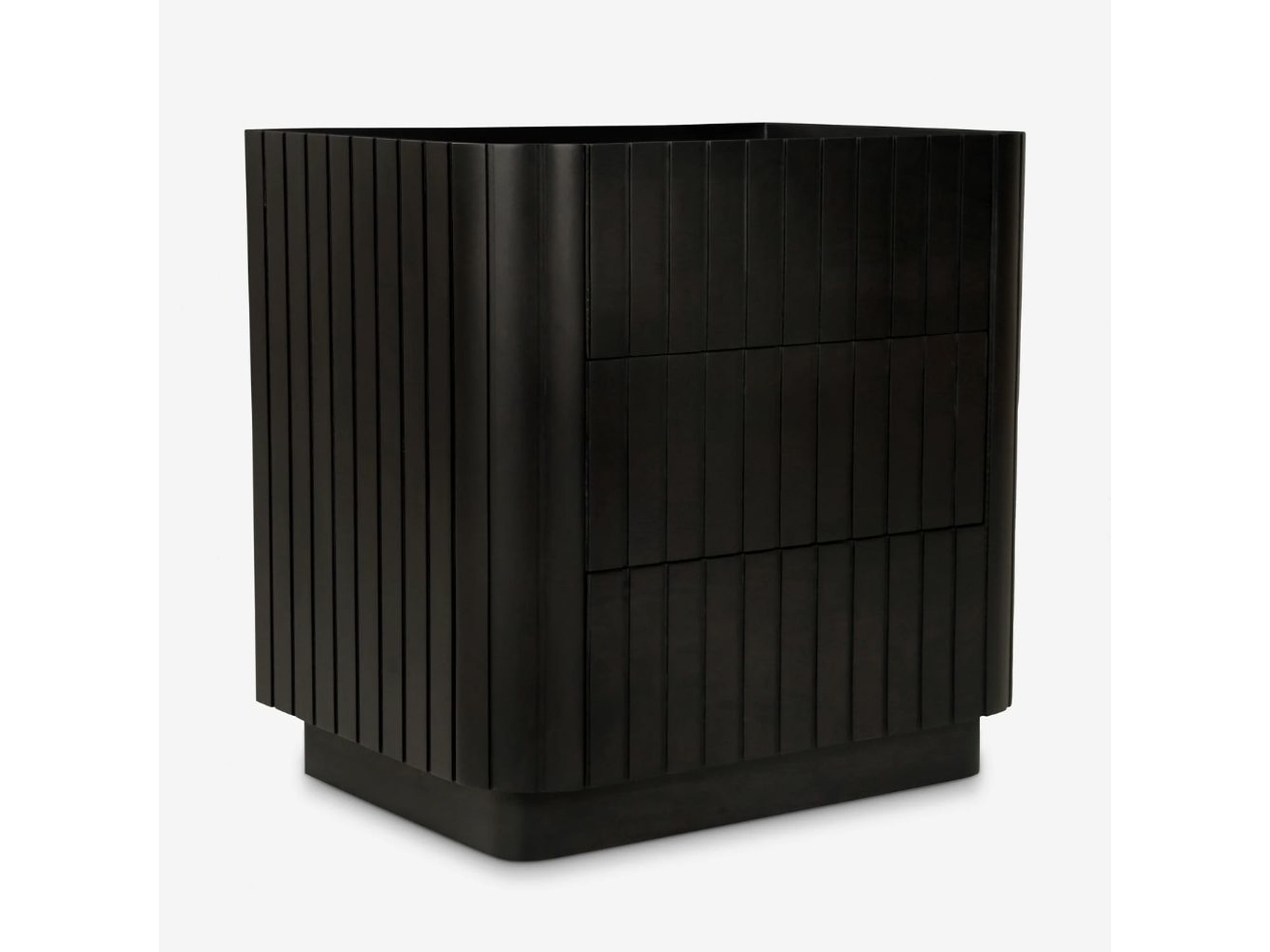3 Drawer Bedside Table in Black Gurugram DLF Luxury Bedroom