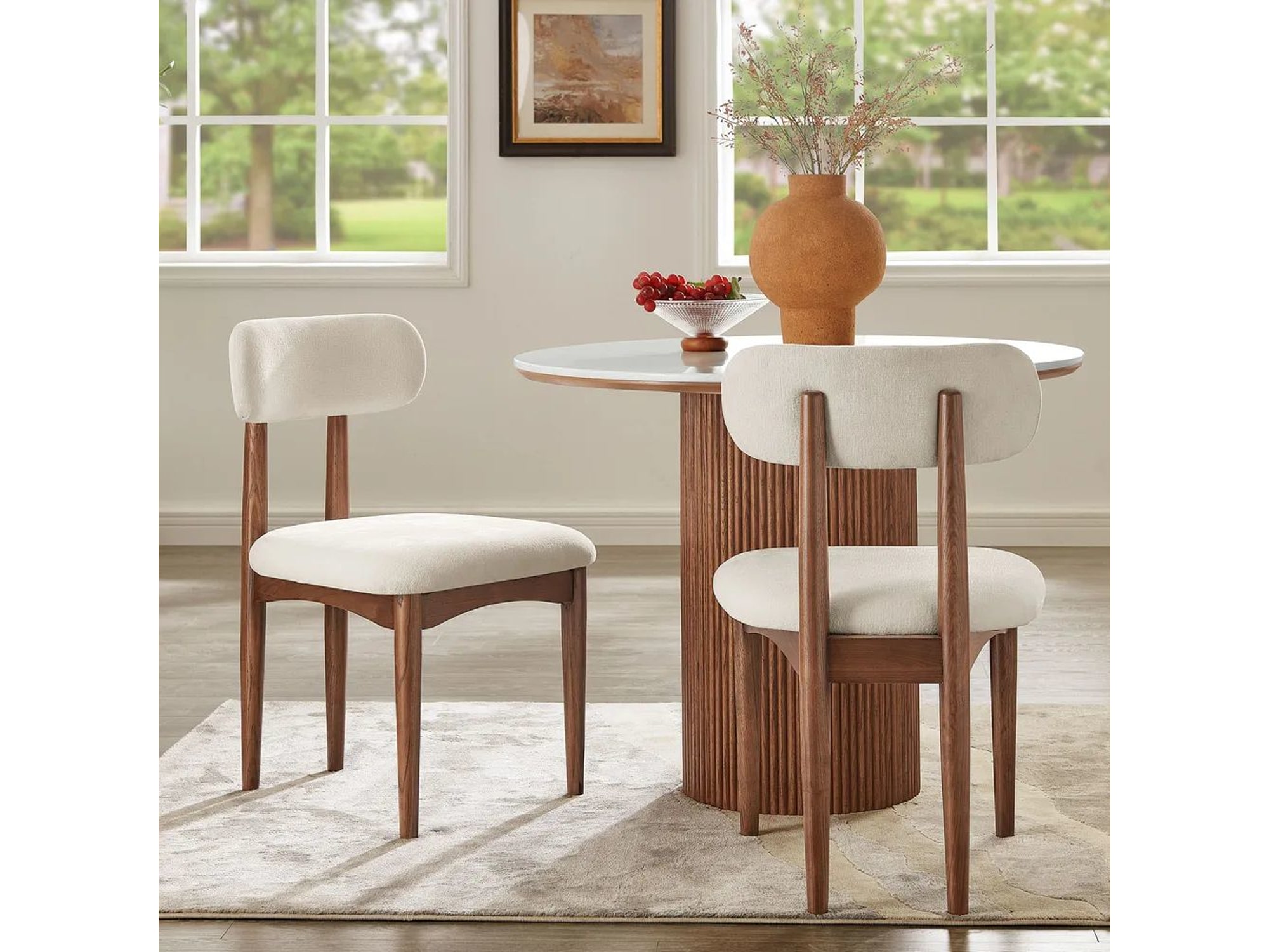 Buy luxury solid wood round dining table online in India at Furnhands . Premium handcrafted wooden dining furniture for modern homes, apartments & luxury interiors.