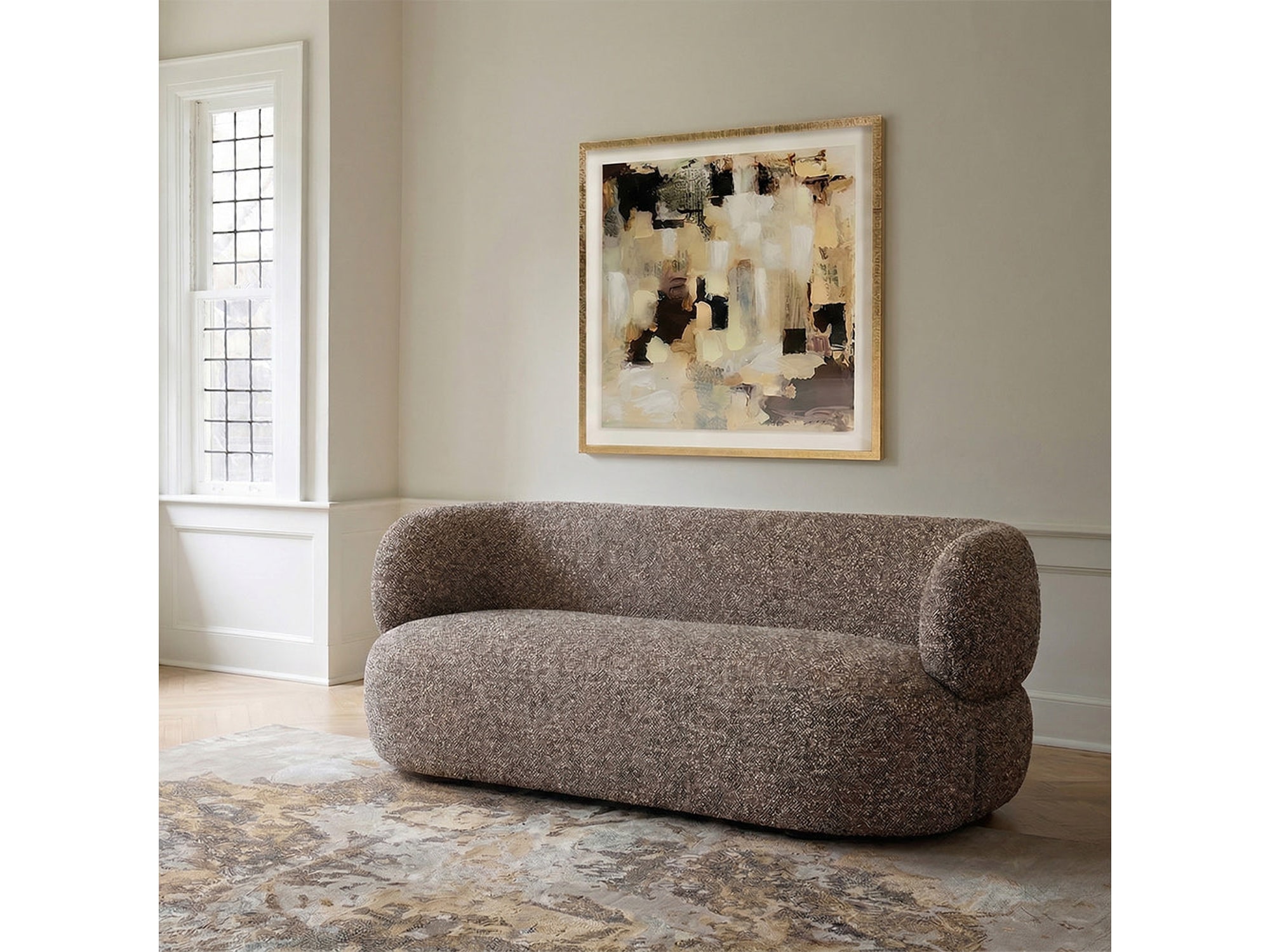 Aurelia Vibrant Taupe Boucle 2 Seater Sofa — view 1