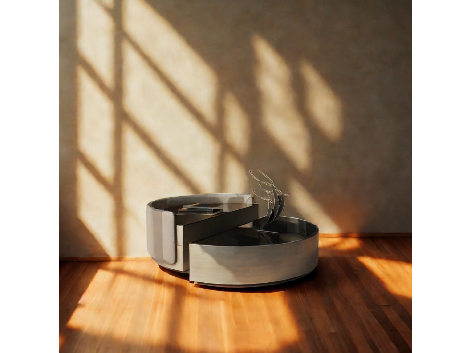 Dual Slice Orbit-Inspired Coffee Table — view 1