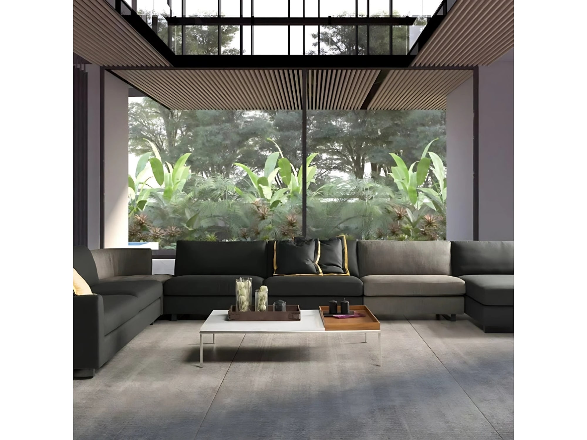 Balance Marble-Wood Coffee Table — view 1