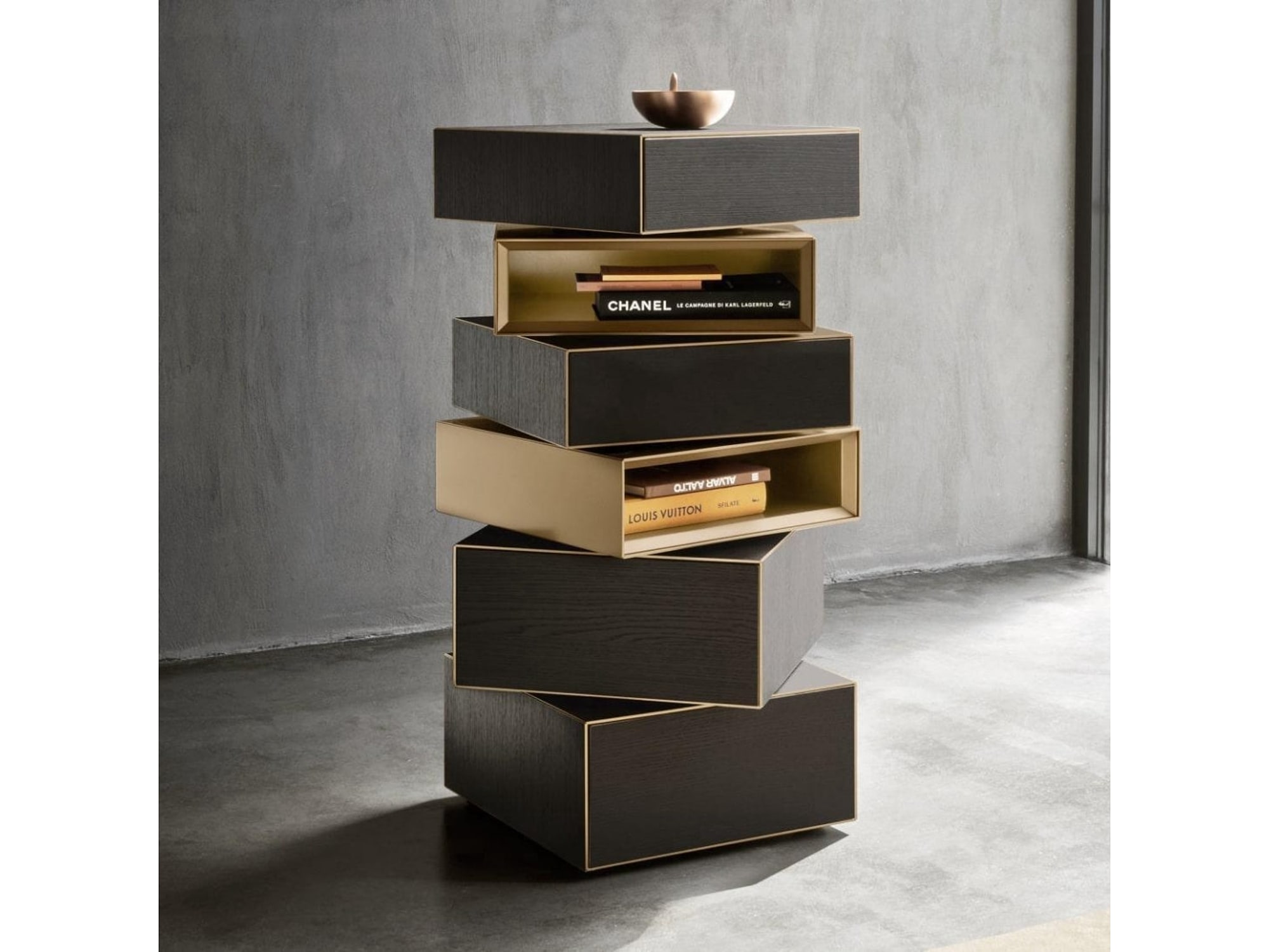 Luxury Rotating Open Chest Bookshelf — view 1