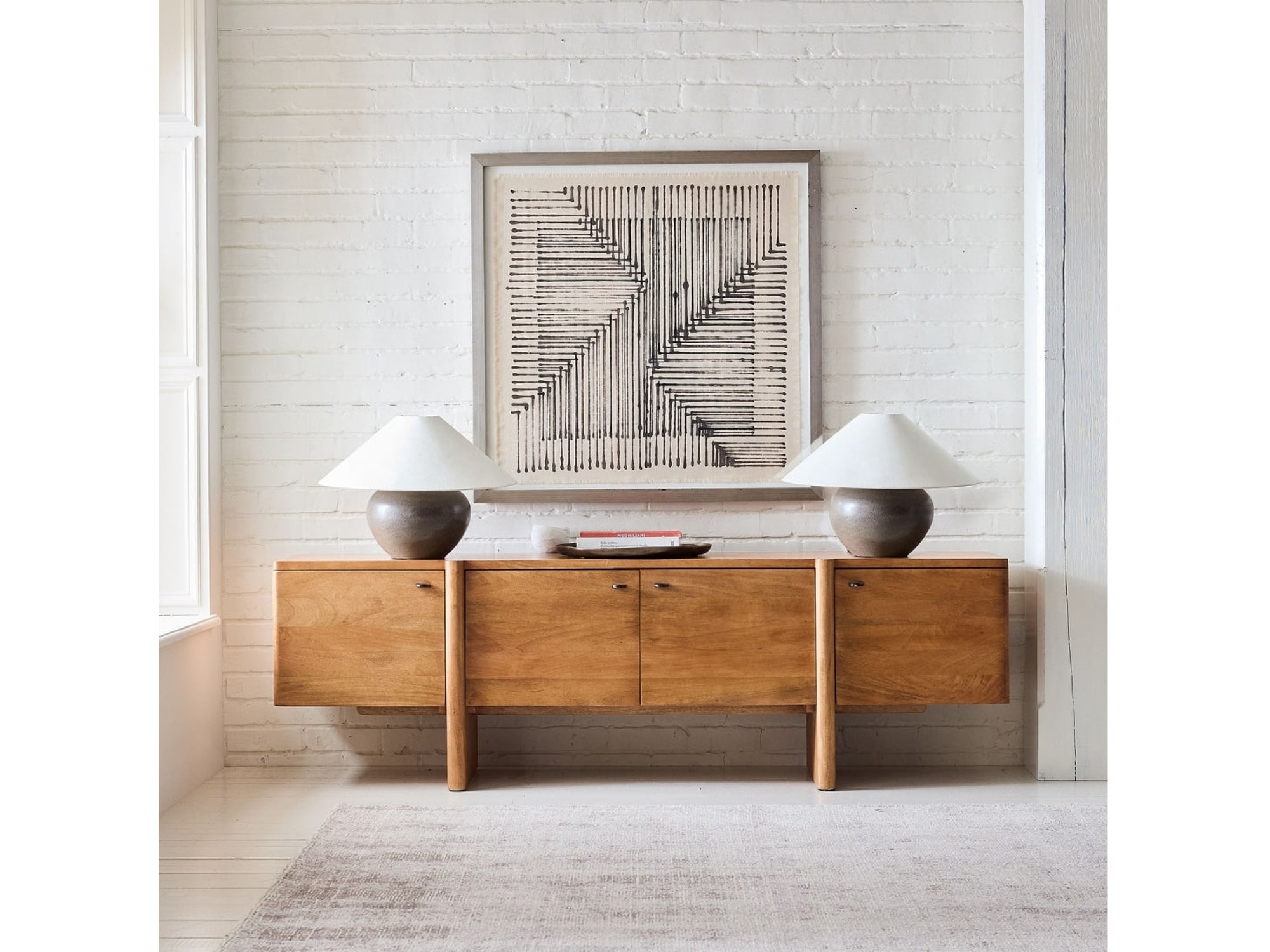 Classic Minimal Wood TV Unit — view 1