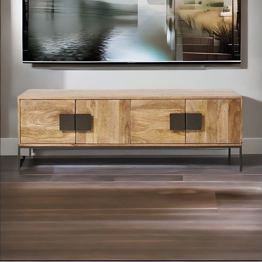Chandigarh mango wood TV unit – Furnhands