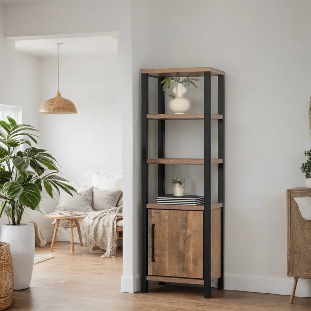 Jodhpur Natural metal base in Low Bookcase — view 1
