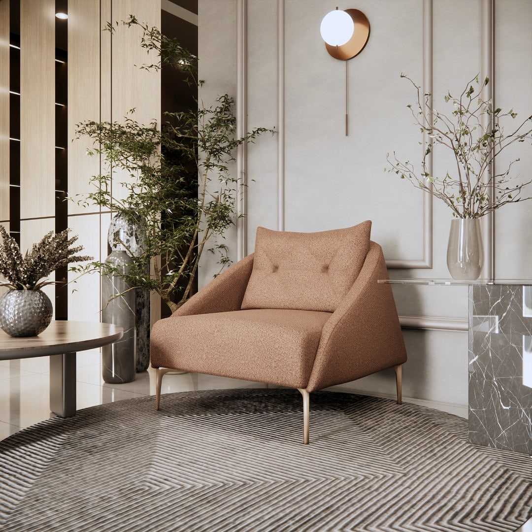 Elegant Comfort Upholstered Accent Chair — view 1