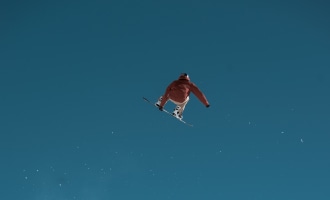 snowboarder on the slopes