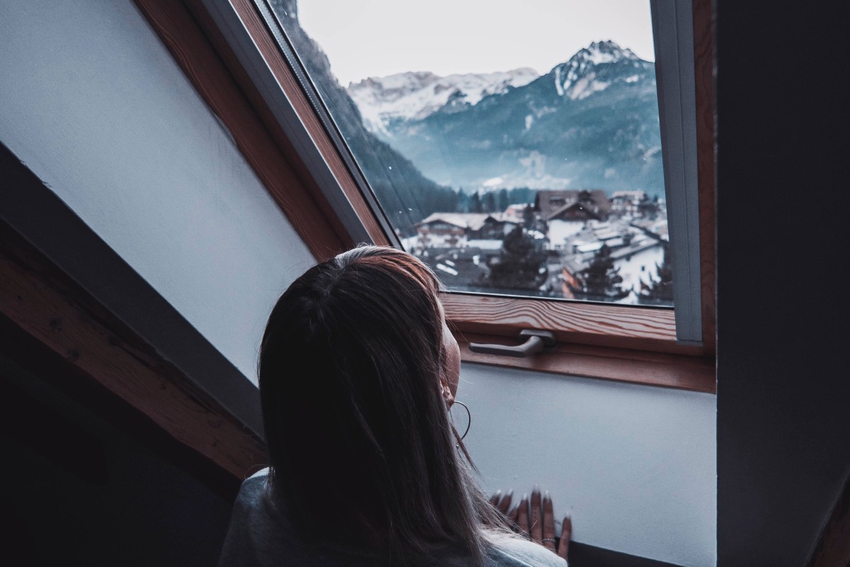 woman in window