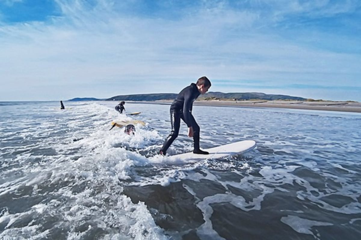 Surfing with Aber Adventures