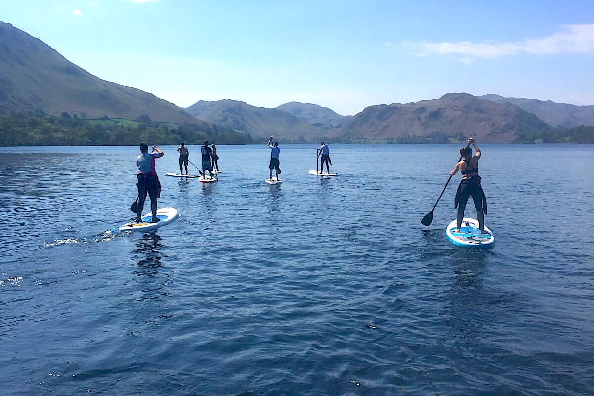 ullswater stand-up paddleboarding lake district