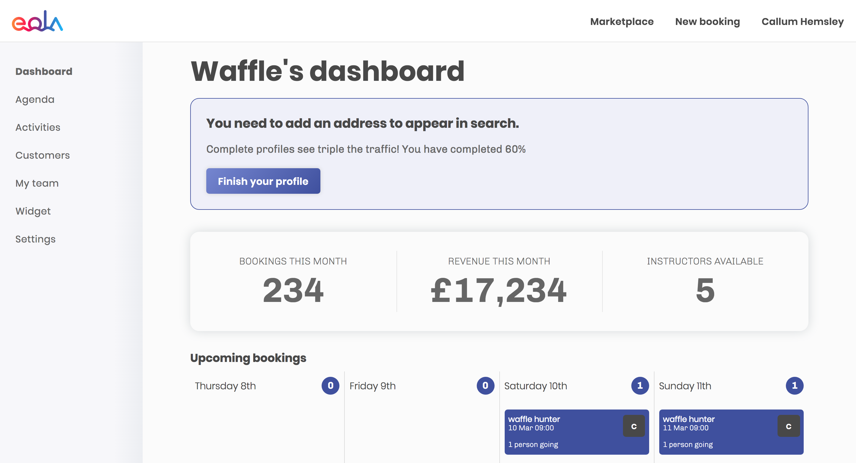 eola dashboard