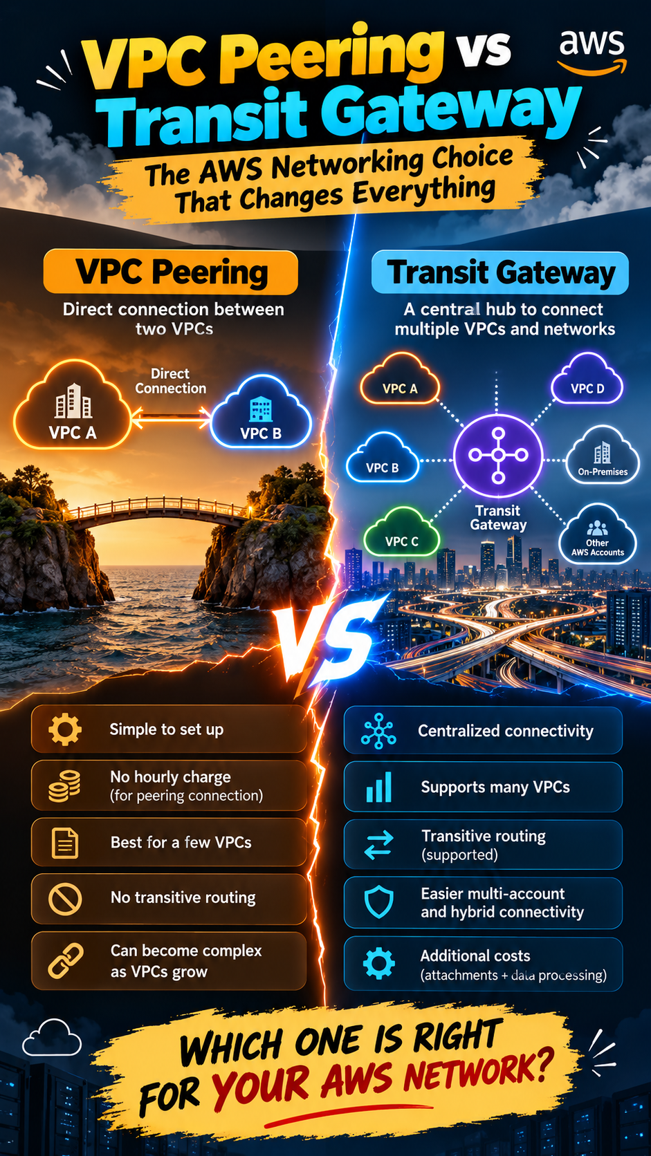 VPC Peering vs Transit Gateway: The AWS Networking Choice That Changes Everything