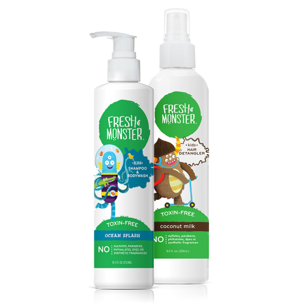 Fresh Monster Kids Shampoo Conditioner 2in1 Detangler Spray
