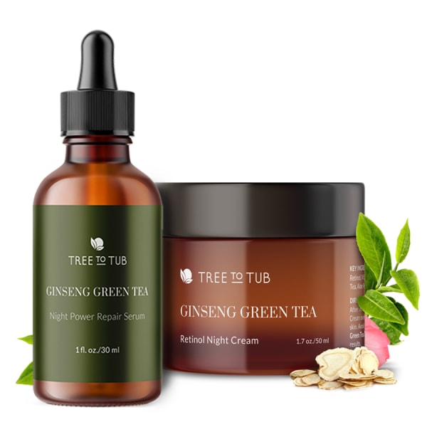 tree to tub ginseng green tea retinol repair night cream