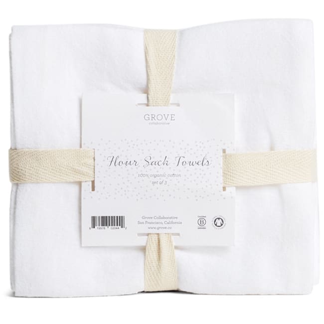 Grove Co. 100% Organic Cotton White Flour Sack Towel