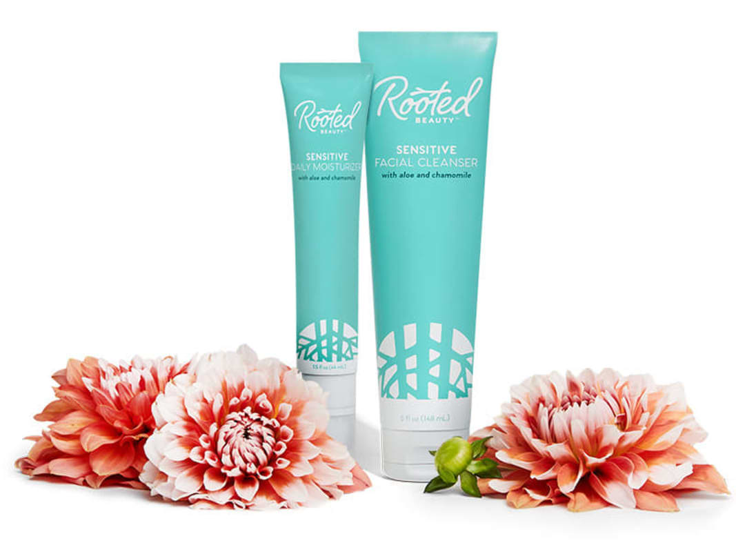 rooted beauty sensitive facial cleanser