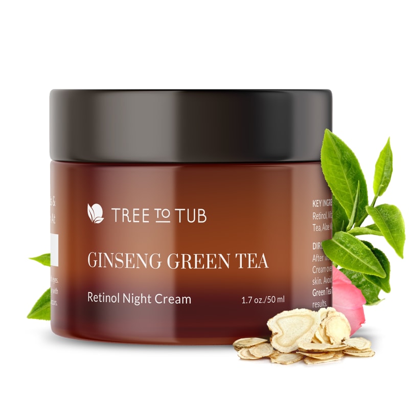 tree to tub ginseng green tea retinol repair night cream